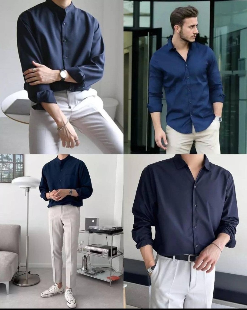 Sample navy and cream fit recommendations